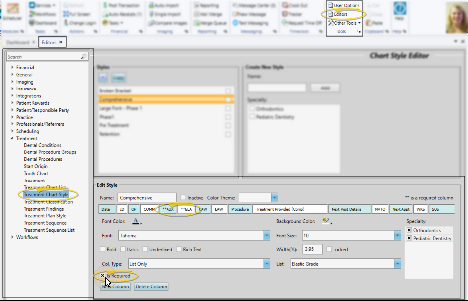 Treatment chart required